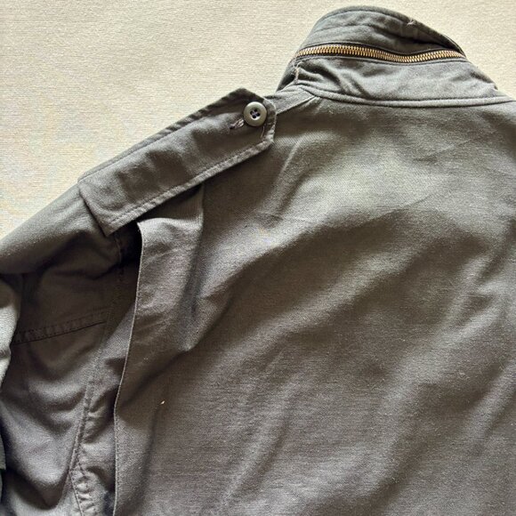 Vintage Men's Alpha Industries Black M-65 Cold Weather Field Jacket w/Epaulettes - Picture 11 of 16